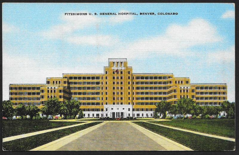 Fitzsimmons US General Hospital Denver Colorado Unused c1940s