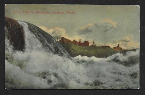 Lower Waterfalls by Moonlight Spokane WA Unused c1910s