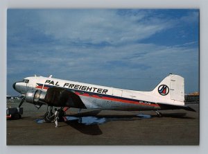 Aviation Airplane Postcard Philippines Airlines PAL Freighter Douglas DC-3 BF4