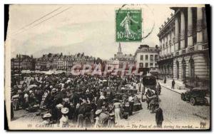 Old Postcard Cambrai Place d & # & # 39Armes At 39Heure Du Marche TOP