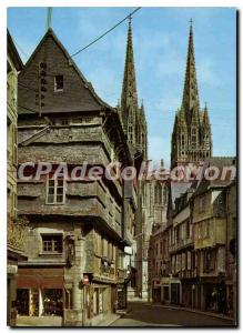 Postcard Modern Britain Quimper Les Vieilles Maisons De La Rue Kron