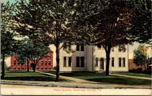 Vtg Cambridge Springs Pennsylvania PA Public High School 1910s Postcard