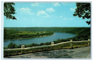 1968 Scenic Horseshoe Bend Ohio River From Leavenworth Corydon IN Trees Postcard