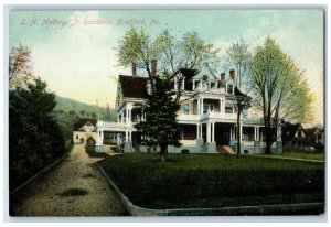 c1910 L.A. Mallory Jr. Residence Bradford Pennsylvania PA Unposted Postcard