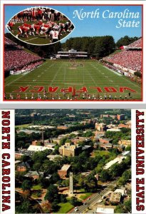 2~4X6 Postcards NC, Raleigh NORTH CAROLINA STATE UNIVERSITY Wolfpack Football