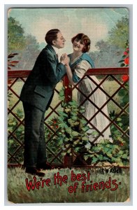 Postcard We're The Best Of Friends Vintage Standard View Romantic Card 