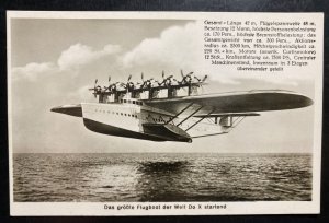 Original Mint Dornier DOX Biggest Seaplane In The world RPPC Postcard