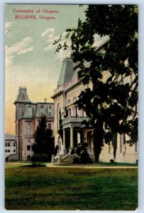 Eugene Oregon Postcard University Oregon Exterior Building c1908 Vintage Antique