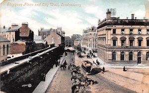 Shipquay Place and City Wall Londonderry United Kingdom, Great Britain, Engla...