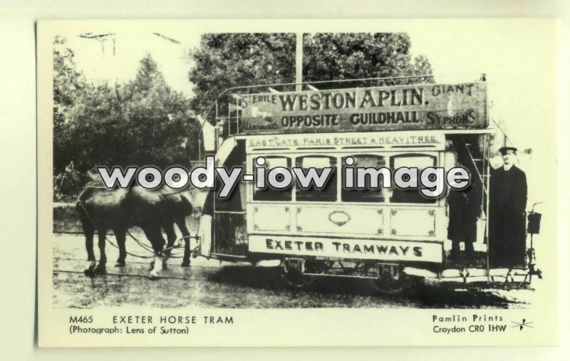 pp1748 - Exeter Horse Tram - Pamlin postcard