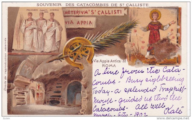Souvenir Des Catacombes De St. Calliste, Via Appia Antina, Roma (Lazio), Ital...