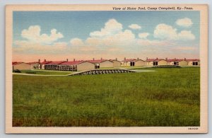 Camp Campbell TN View of Motor Pool Postcard K21