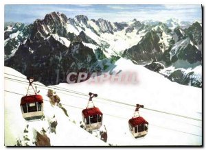 Postcard Modern Colors and Light of France Gondolas of the Vallee Blanche Hau...