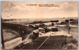 1919 Zeebrugge - Piece A L'Entree Du Mu Mole Gun Of The Entrance Posted Postcard