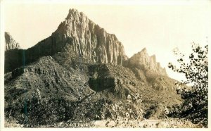 Utah Zion 1940s RPPC Photo Postcard The Watchman 22-4593