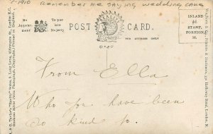 c1910 Remember me saying Wedding Cake Taylor's Rotograph Postcard 25-10569