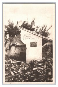 Postcard Casa Ninni Near The Piave War Damage? 