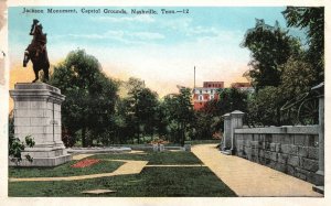 Jackson Monument Capitol Grounds Nashville Tennessee Vintage Postcard c1920