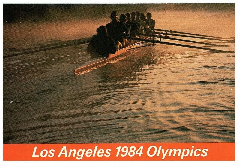 Postcard 1984 Olympics, Los Angeles, California Rowing Sculling