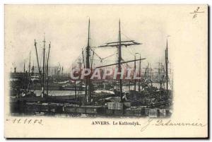 Old Postcard Antwerp Kattendyk Charter