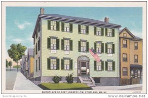Maine Portland Birthplace Of Poet Longfellow Curteich