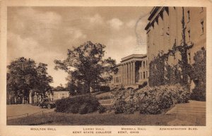 J73/ Kent Ohio Postcard c1930s Kent State College Halls Buildings 394