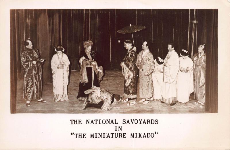 The National Savoyards in the Miniature Mikado, Early Postcard, Unused