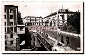 Modern Postcard Mont de Marsan The market place and theater