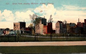 Illinois Chicago Grant Park Showing Michigan Avenue