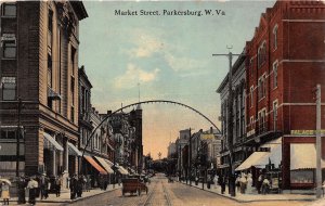 J34/ Parkersburg West Virginia Postcard c1910 Market Street Arch Store 220