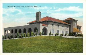 1920s Postcard; Hillcrest Country Club, Bartlesville OK Washington Co. unposted