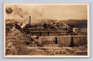 RPPC KEOKUK & HAMILTON WATER POWER PLANT DAM MISSISSIPPI IOWA PHOTO POSTCARD