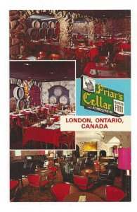 Postcard The Friars Cellar London Ontario Canada 
