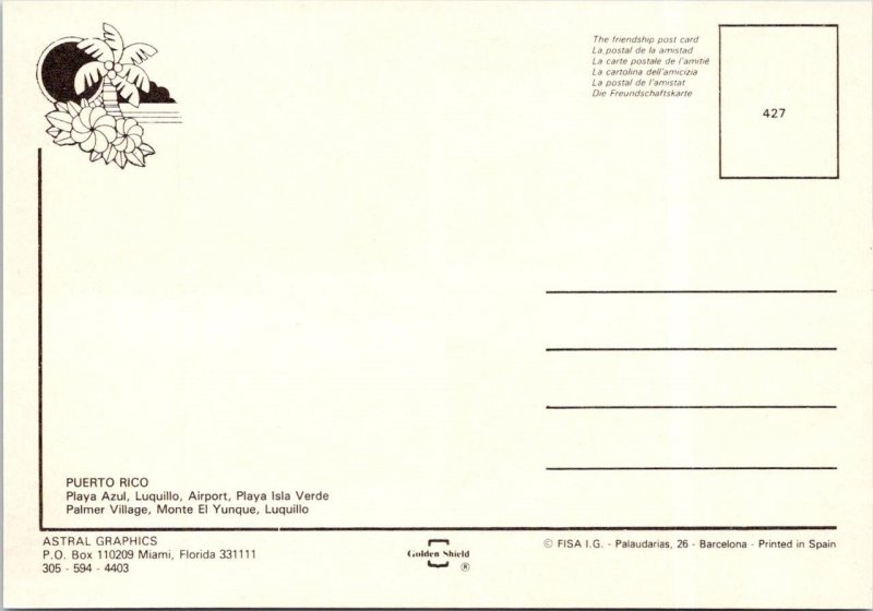 2~4X6 Postcards Puerto Rico AIRPORT & AERIAL VIEWS~San Juan CRISTO STREET SCENE