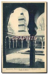 Postcard Old National Exhibition and Marseille 1922 Colonial Palace Morocco