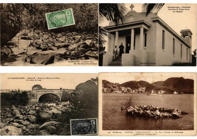 GUADELOUPE CARIBBEAN ISLAND 120 Vintage Postcards (L2658)