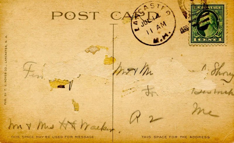 NH - Lancaster. Main Street circa 1910