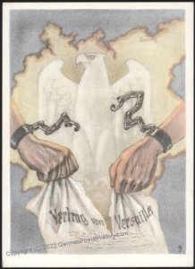 Germany Early Anti-Versailles Treaty Patriotic Postcard UNUSED 108264