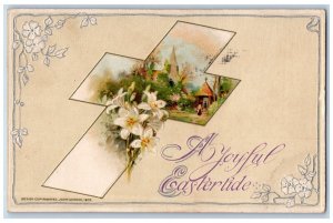 John Winsch Artist Signed Postcard Easter Lily Flowers Holy Cross Waynesboro PA