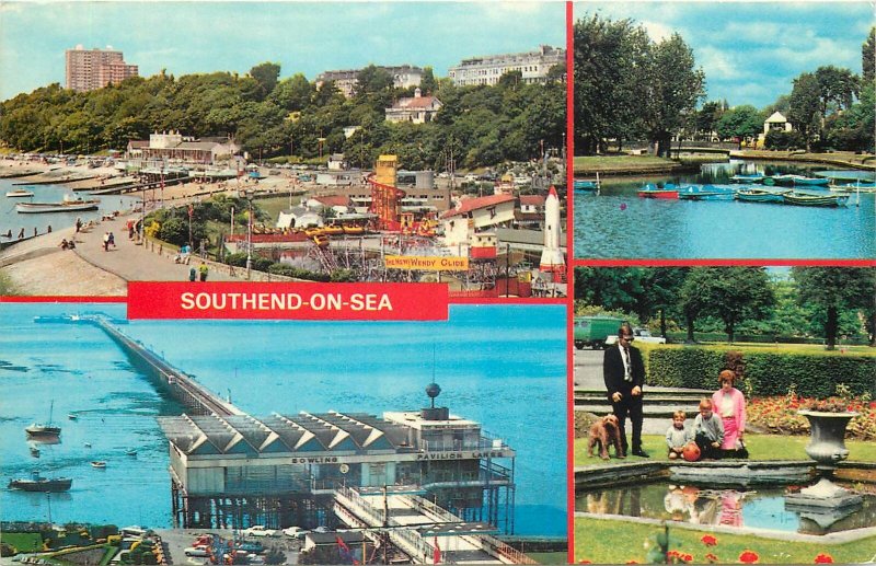 England Postcard Southend-on-Sea resort various aspects and sites