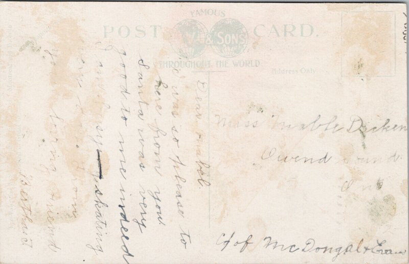 Tobogganing Rosedale Toronto ON Ontario Postcard F67