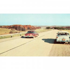 Beautiful Autumn Day along the Ohio Turnpike Vintage Postcard