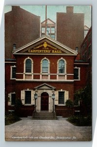 Philadelphia PA, Carpenters Hall, Vintage Pennsylvania Postcard 