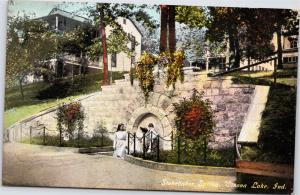 postcard IN - Stukebaker Spring, Winona Lake, Indiana