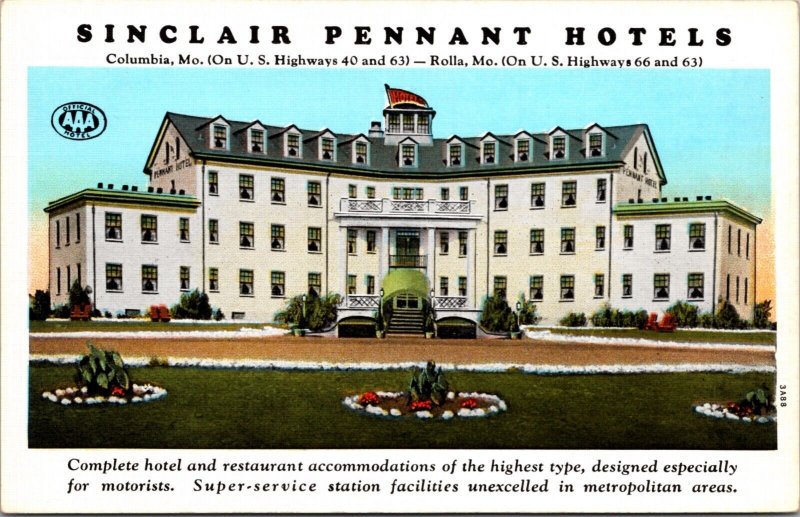 Linen PC Sinclair Pennant Hotels US Highways 40 and 63 in Columbia, Missouri