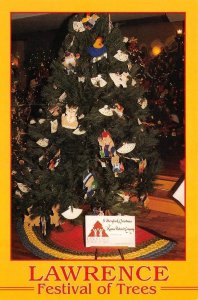 Lawrence, KS Kansas  FESITVAL OF TREES Christmas Charity Auction  4X6 Postcard