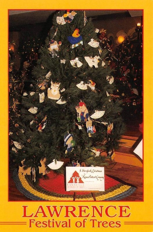 Lawrence, KS Kansas  FESITVAL OF TREES Christmas Charity Auction  4X6 Postcard