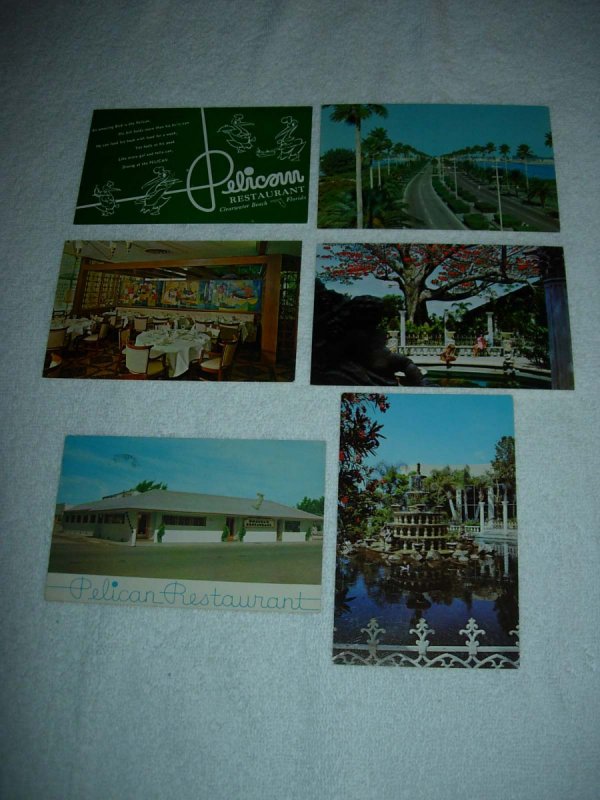 Clearwater FL - Lot Of 6 Great Vintage Postcards - x0571