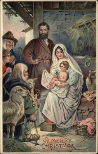 Christmas Nativity Mary with Baby Jesus Christ c1910 Vintage Postcard