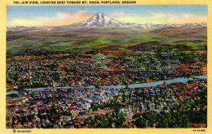 Portland, Oregon - View of Portland and Mt. Hood - in 1947